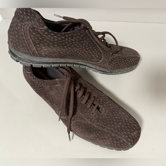 Prada Brown Suede Men's Shoes 12 - Picture 15 of 16